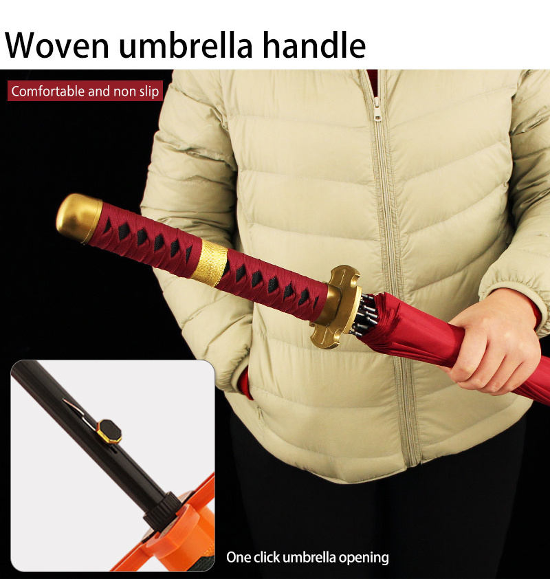 Anime Katana Umbrella One Piece Katana Weapon Model  Wholesale 104CM Wooden Toy Sword Cosplay Umbrella  Katana