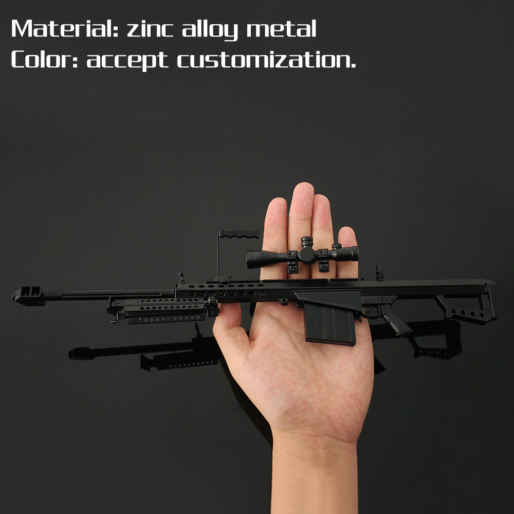 Hot Sale Toy Guns 1:3 Barrett Metal Table Model Mini Scale Model Gun Sniper Rifle