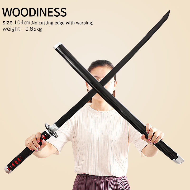 Realistic 104cm 75cm real acero bradley size demon slayer one piece bleach bamboo cospaly katana swords