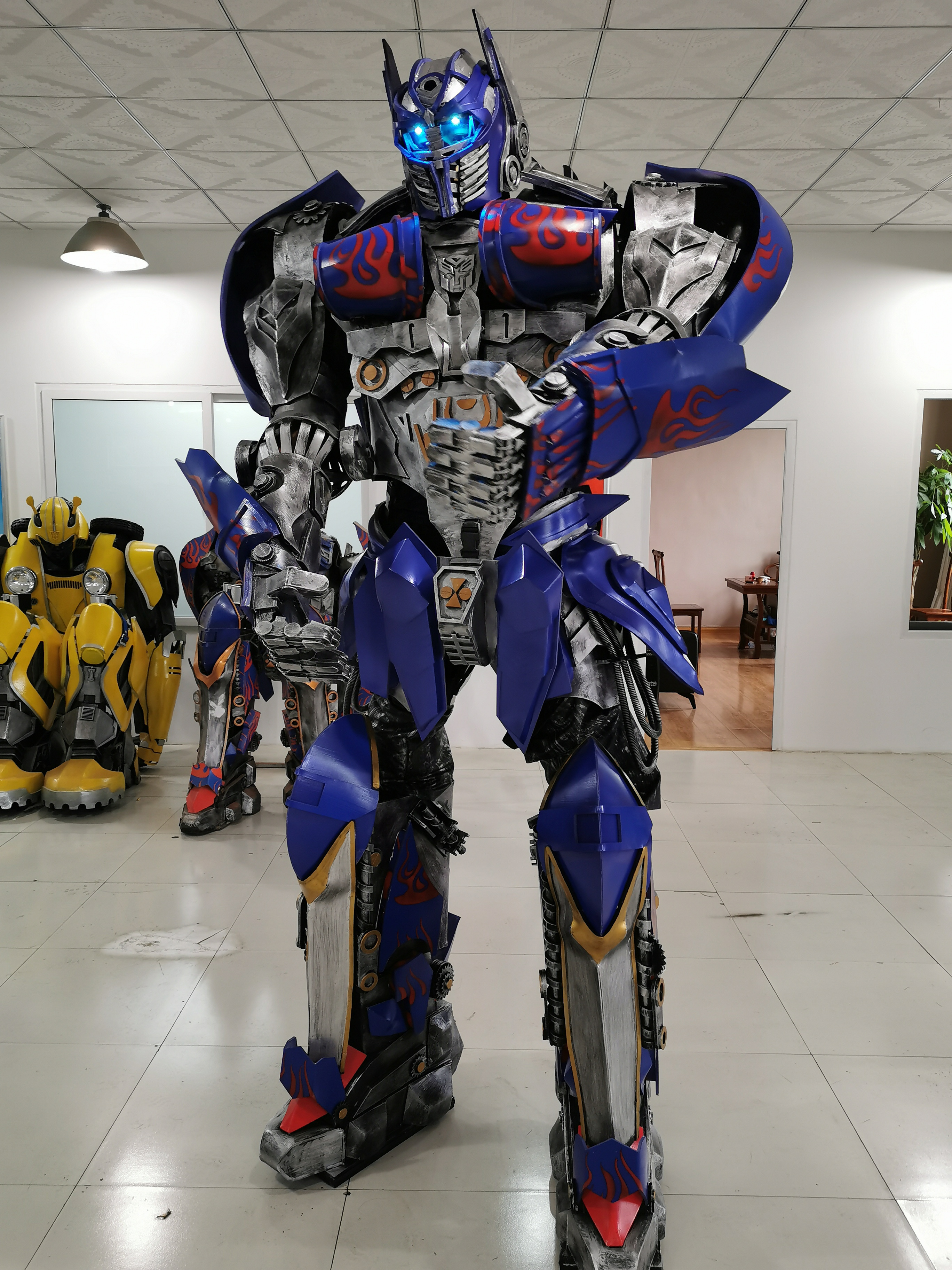 2.7m Optimus Prime Robot Costume Adult Cosplay Adult Robot LED Robot Costumes