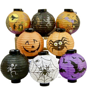 Halloween with beard portable lantern pumpkin bat witch scene haunted house bar party game event decoration props