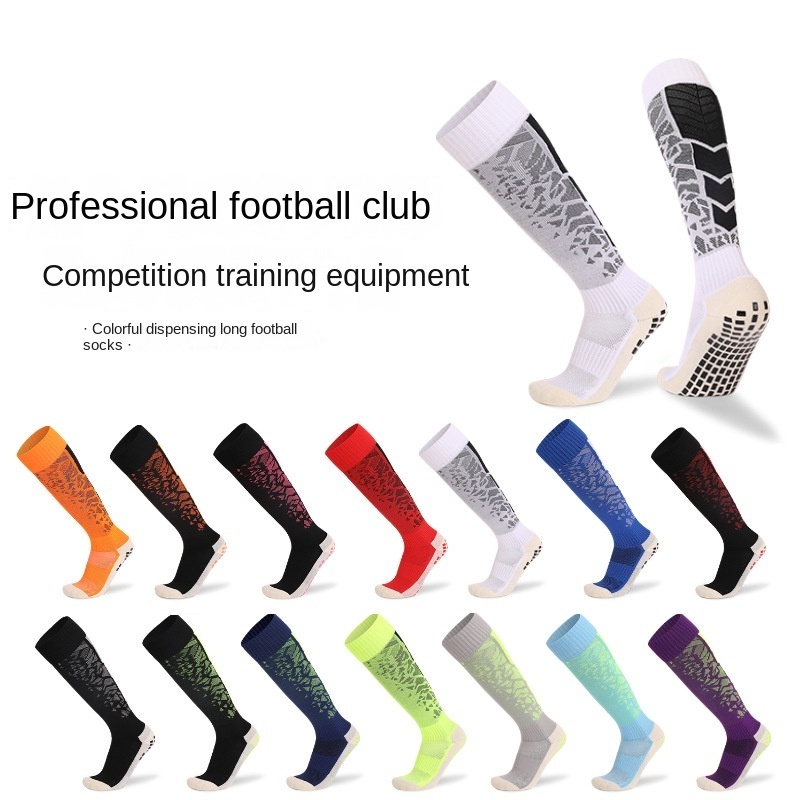 Over Knee Adult Football Socks Colorful Long Tube Breathable Towel Bottom Thickened Practical Glue Non slip Socks