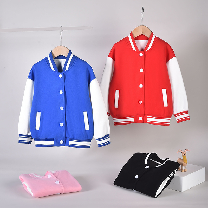 Children's jackets custom Baseball jacket 2023 new kids overcoat unisex polyester fibre autumn soft kid's jackets