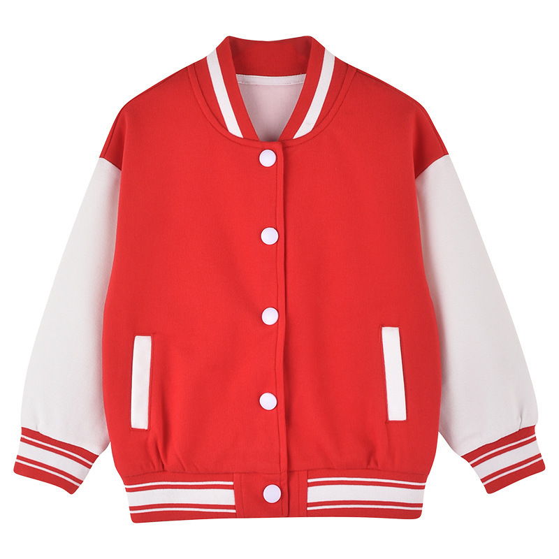 Children's jackets custom Baseball jacket 2023 new kids overcoat unisex polyester fibre autumn soft kid's jackets