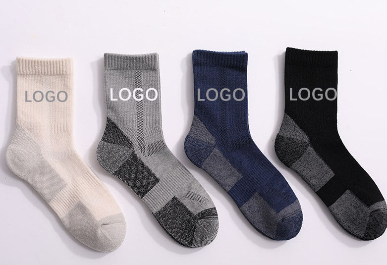 New merino wool socks men custom winter warm fuzzy thermal socks sports tower sole men wool socks