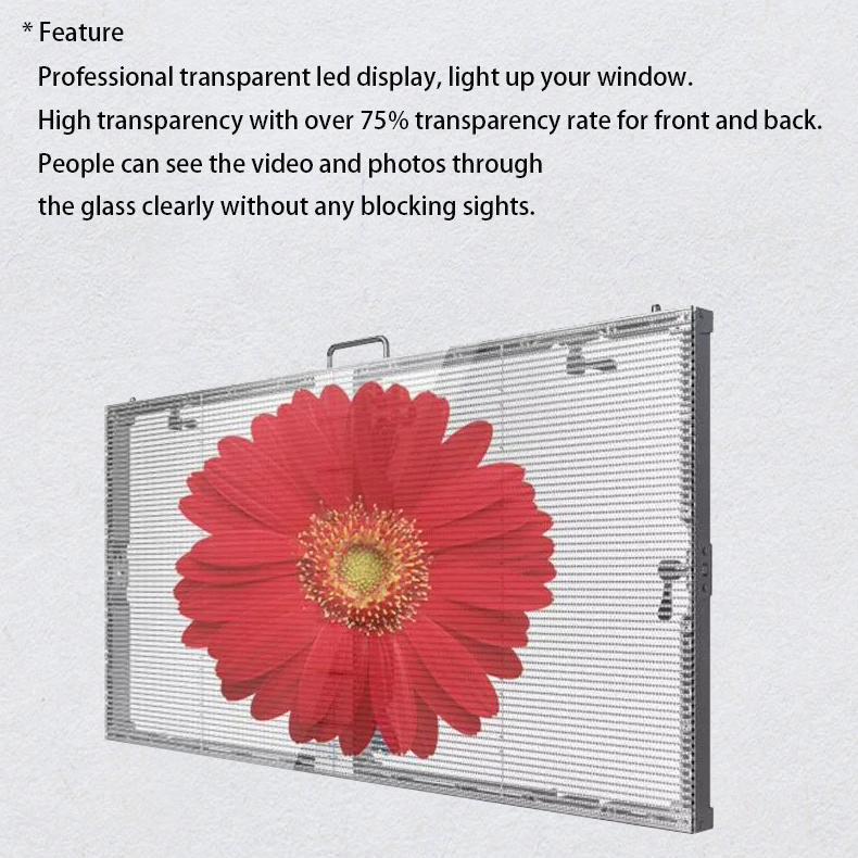 Clear Transparent LED Display Video TV Wall P3.91mm Indoor LED Mesh Curtain Digital Signage Displays LED Screen