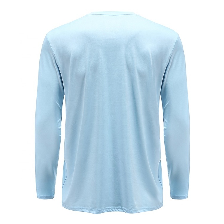 High Quality Custom Design Logo Polyester Spandex Men's Long Sleeve Performance Shirts