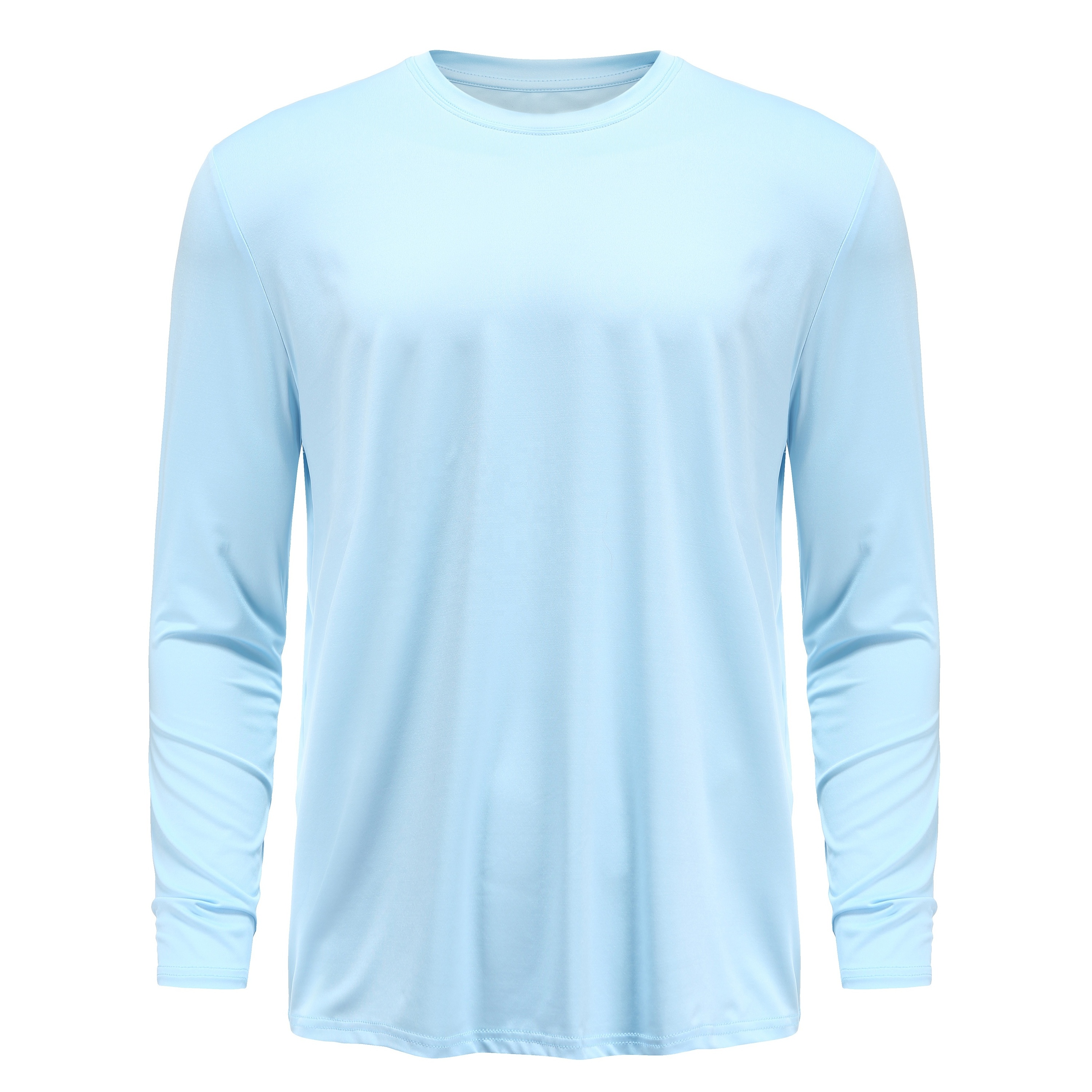 High Quality Custom Design Logo Polyester Spandex Men's Long Sleeve Performance Shirts