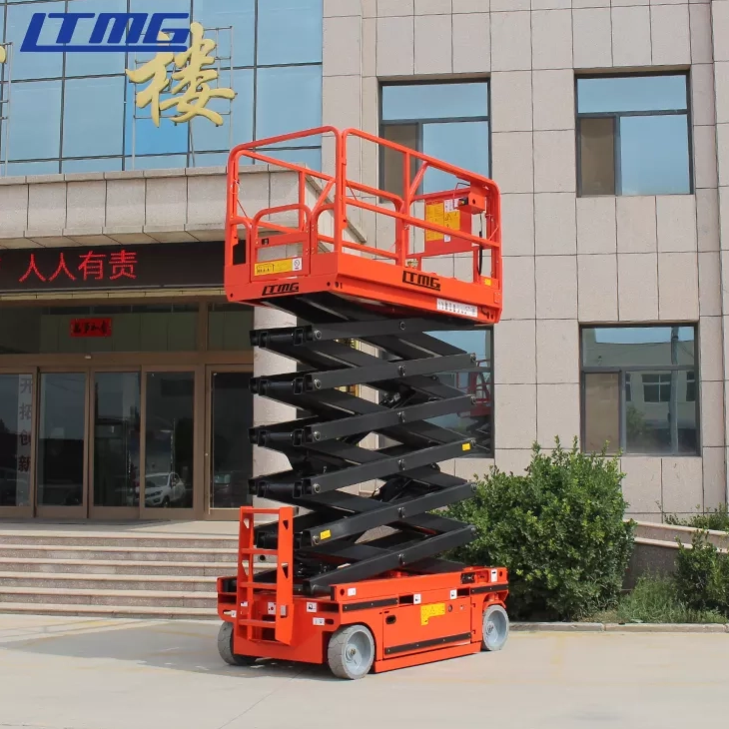 LTMG customized self propelled work platform 10 meter12 meter  hydraulic scissor lift platform with rubber track