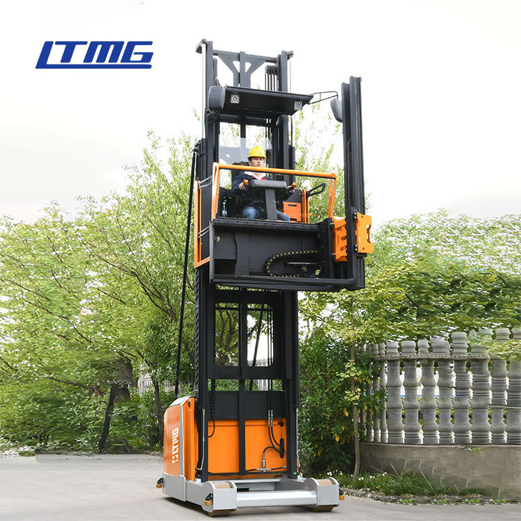 LTMG  multi-functional man up three way stacker 1500kg electric reach truck with 10 meter lifting  height