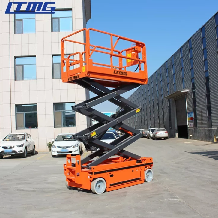 LTMG customized self propelled work platform 10 meter12 meter  hydraulic scissor lift platform with rubber track