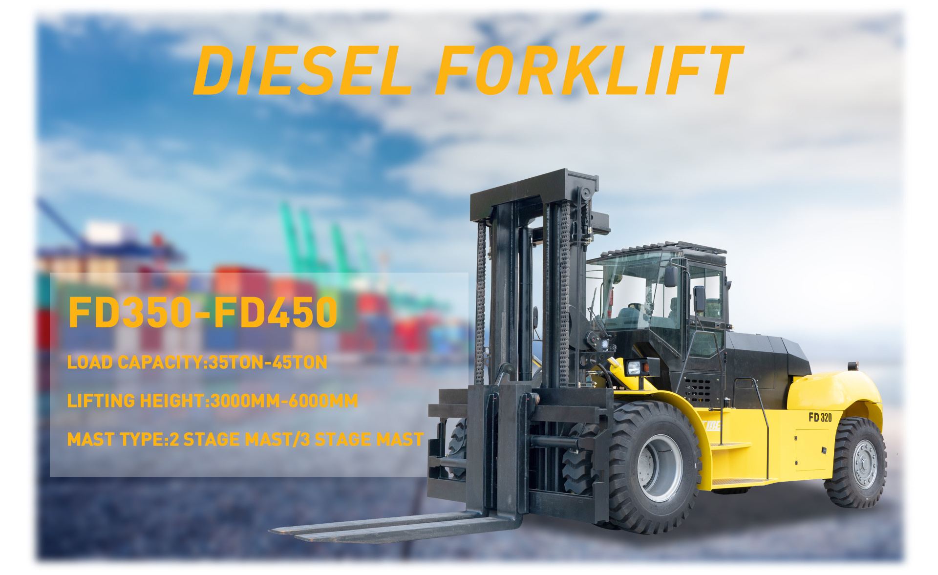 LTMG Heavy Duty Forklift Truck Container Handling 15 ton 16 ton 18 ton 20 ton 25 ton 40 ton 35 ton 32 ton 30 ton Diesel Forklift