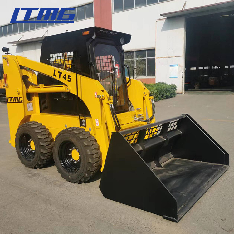 LTMG wheel tracked skid steer loader mini 500kg 700kg 850kg 950kg Skid Steer Loaders with Bucket mixer attachment