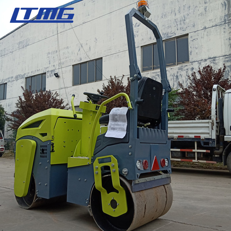 LTMG Road Roller Compactor 0.8 Ton 1 Ton 1.5 Ton 2 Ton Double Drum Vibratory Road Roller with Hydraulic Control