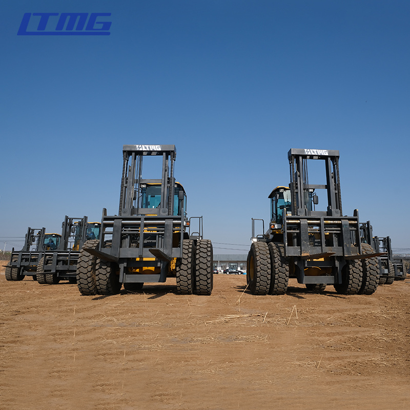 LTMG off-road forklift 4WD 10 ton 15 ton 20 ton 25 ton 4x4 rough terrain forklift with full free mast