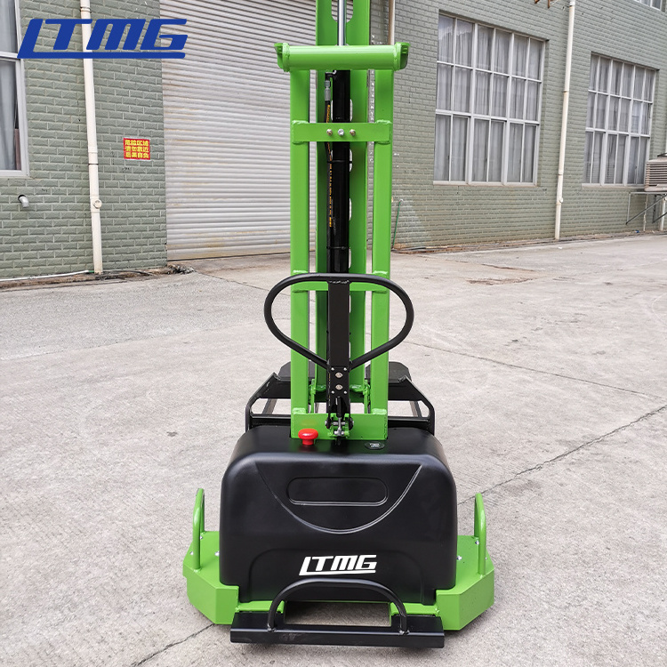 LTMG Warehouse Forklift  500kg 700kg 1000kg Semi Electric Full Electric Self Loading Stacker with Lithium Battery