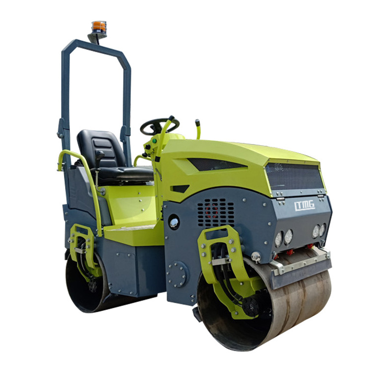 LTMG Road Roller Compactor 0.8 Ton 1 Ton 1.5 Ton 2 Ton Double Drum Vibratory Road Roller with Hydraulic Control