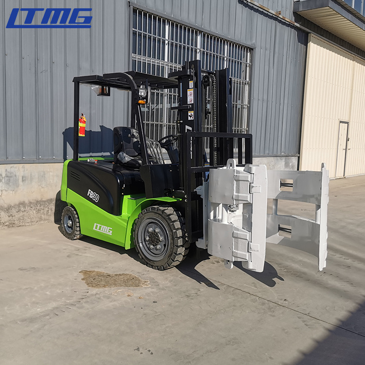 Li-ion battery lead acid battery forklift attachment 2t 3t 3.5t 4t small electric forklift with roll paper clamp bale clamp