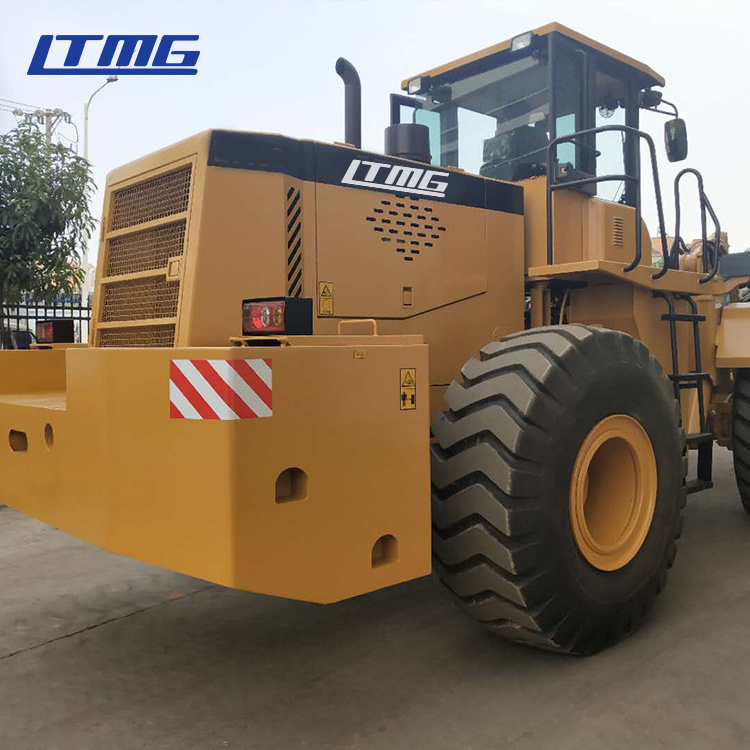 LTMG 23 ton forklift wheel loader with 6 ton tyre handler attachment to clamp 46/90R57 tyre working in Mining