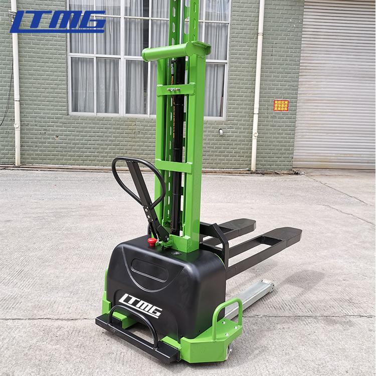 LTMG Warehouse Forklift  500kg 700kg 1000kg Semi Electric Full Electric Self Loading Stacker with Lithium Battery