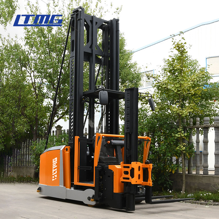 LTMG  Narrow Aisle Forklift Pallet Stacker  Man Up 3 Way Reach Stacker with 10 Meter Lifting  Height