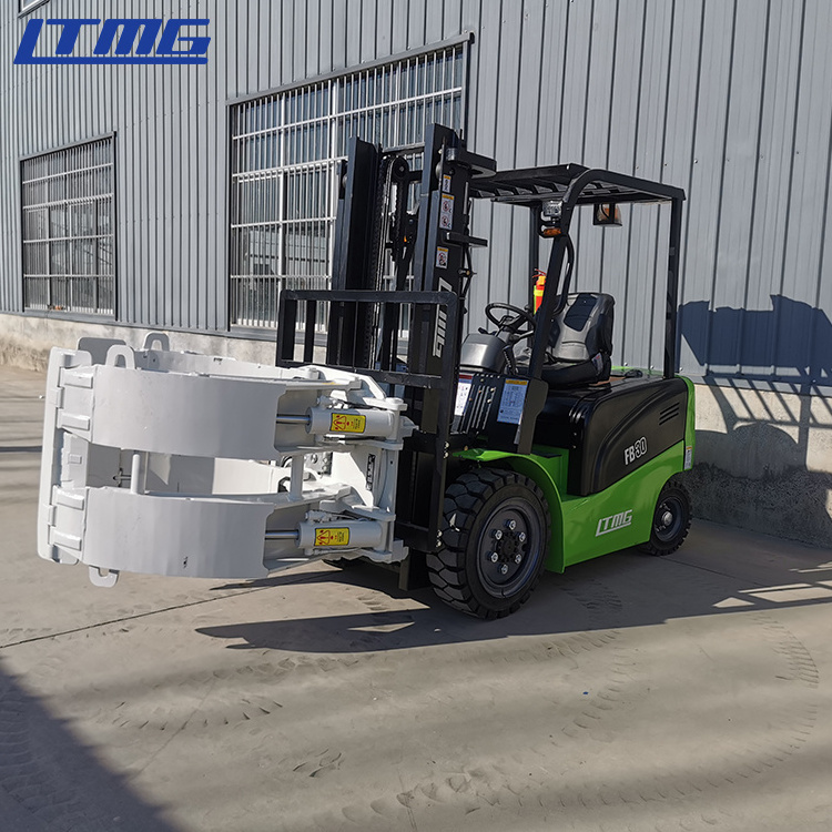 Li-ion battery lead acid battery forklift attachment 2t 3t 3.5t 4t small electric forklift with roll paper clamp bale clamp