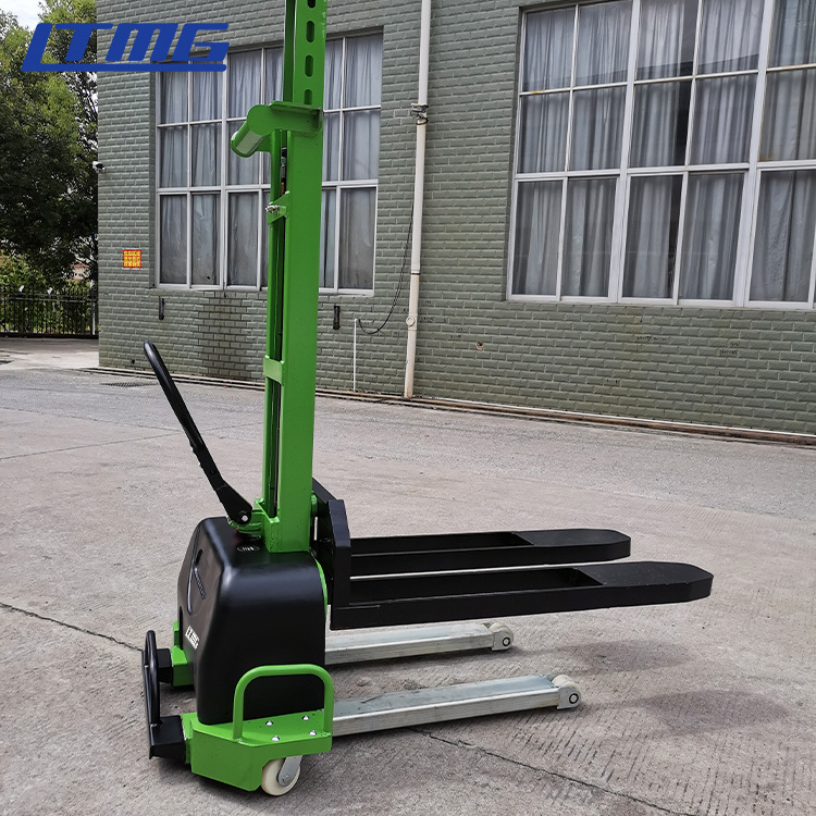 LTMG Warehouse Forklift  500kg 700kg 1000kg Semi Electric Full Electric Self Loading Stacker with Lithium Battery