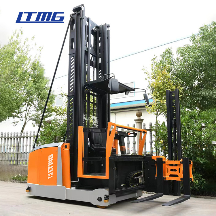 LTMG  Narrow Aisle Forklift Pallet Stacker  Man Up 3 Way Reach Stacker with 10 Meter Lifting  Height