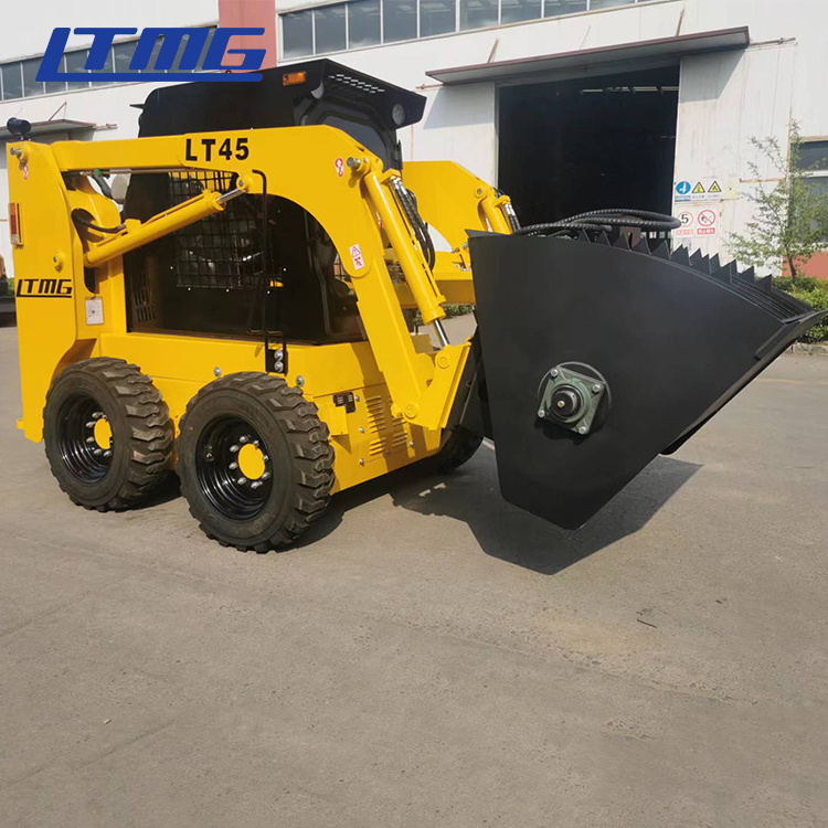 LTMG wheel tracked skid steer loader mini 500kg 700kg 850kg 950kg Skid Steer Loaders with Bucket mixer attachment