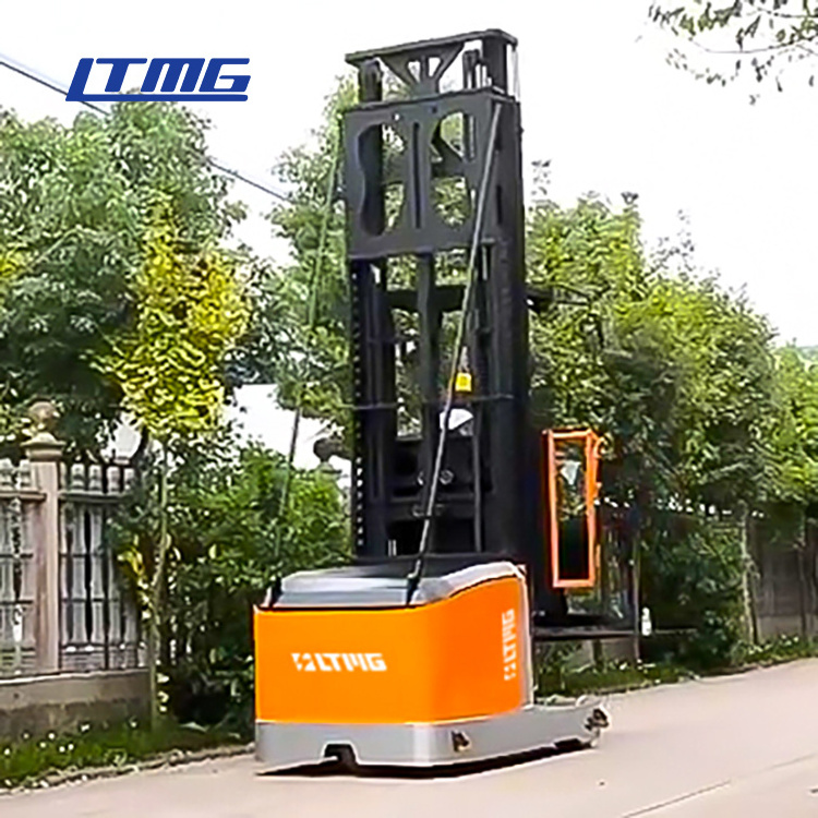 LTMG  Narrow Aisle Forklift Pallet Stacker  Man Up 3 Way Reach Stacker with 10 Meter Lifting  Height