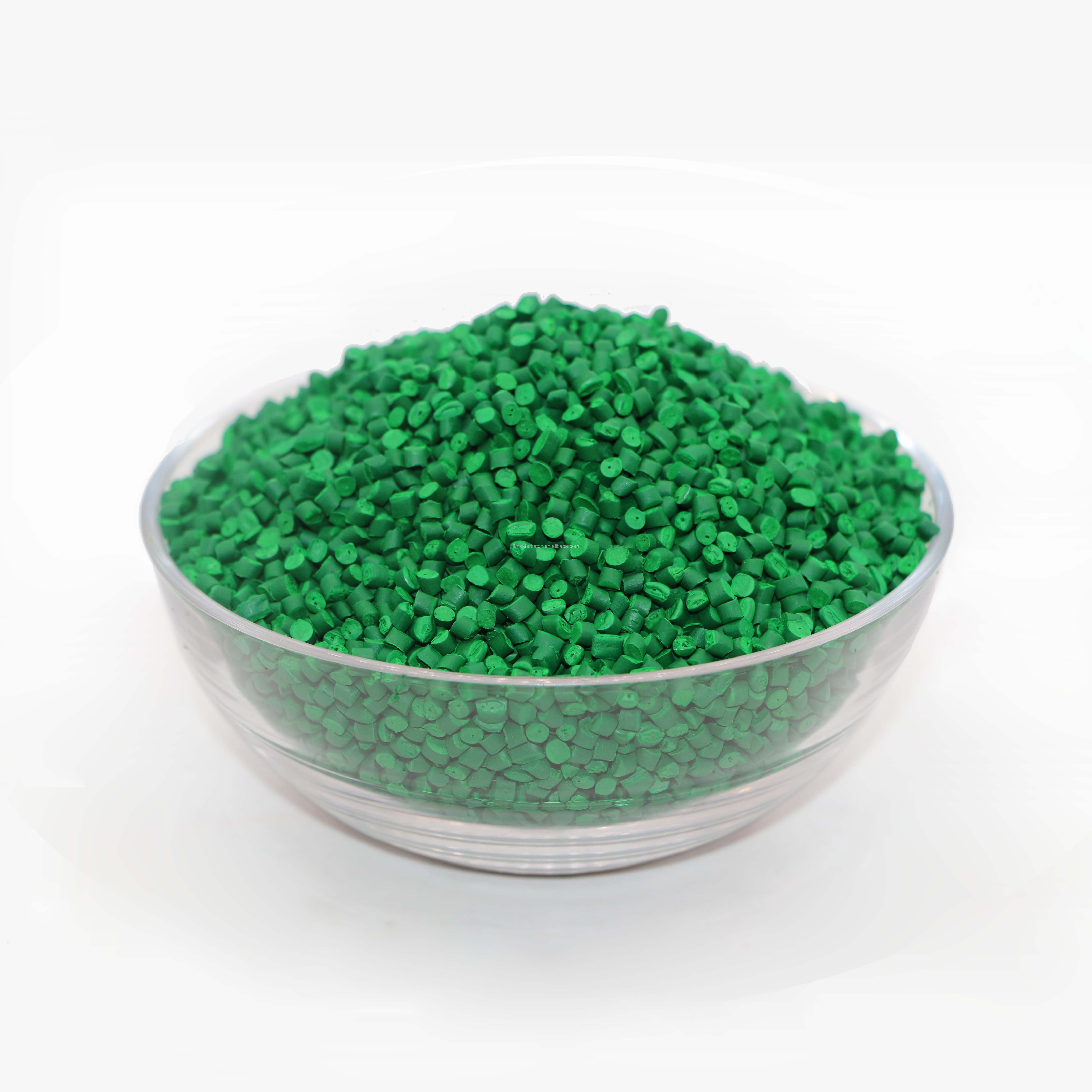 high density plastic green color masterbatch for pe/pp/abs/pvc/eva/hdpe/ldpe/lldpe film and injection mold machine