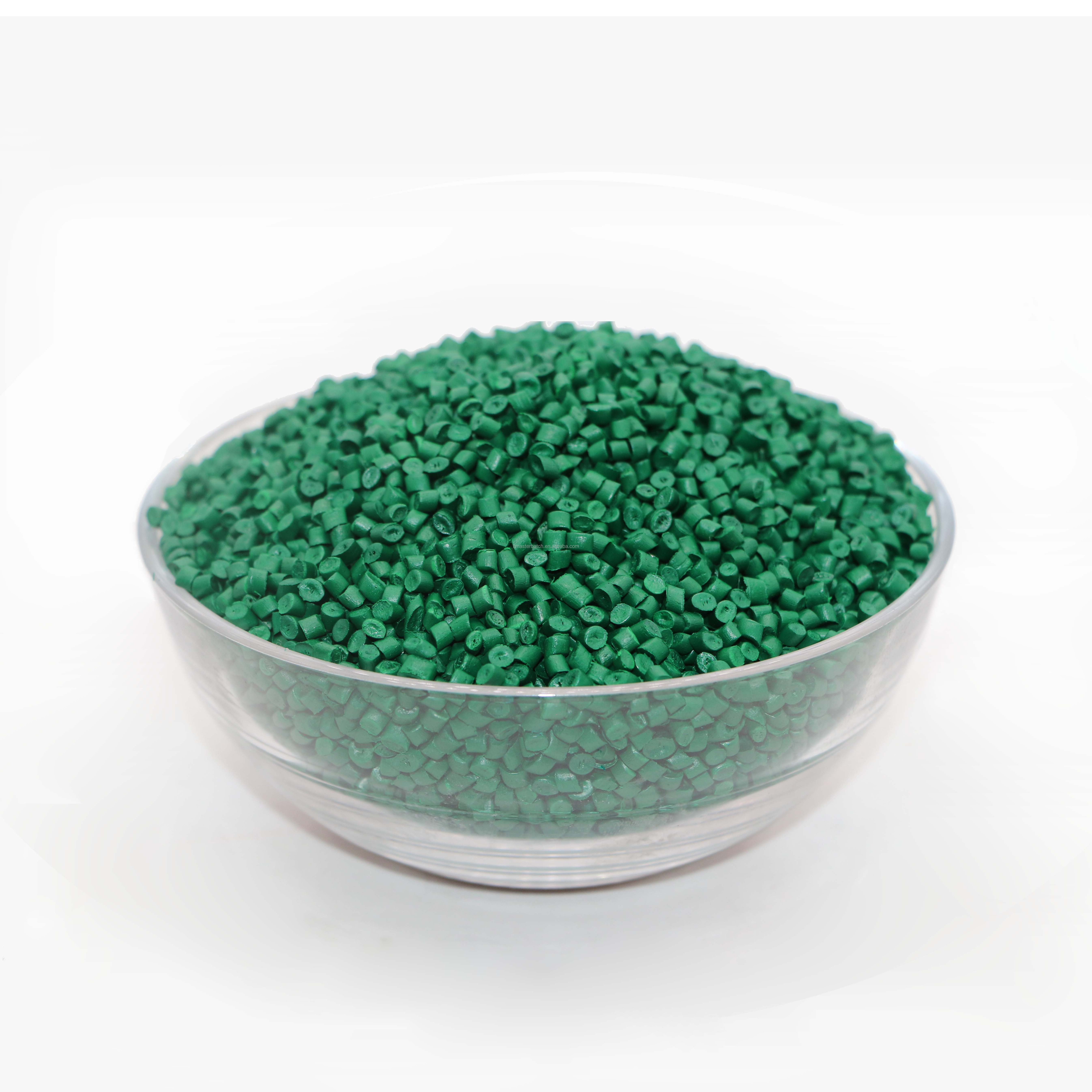 high density plastic green color masterbatch for pe/pp/abs/pvc/eva/hdpe/ldpe/lldpe film and injection mold machine