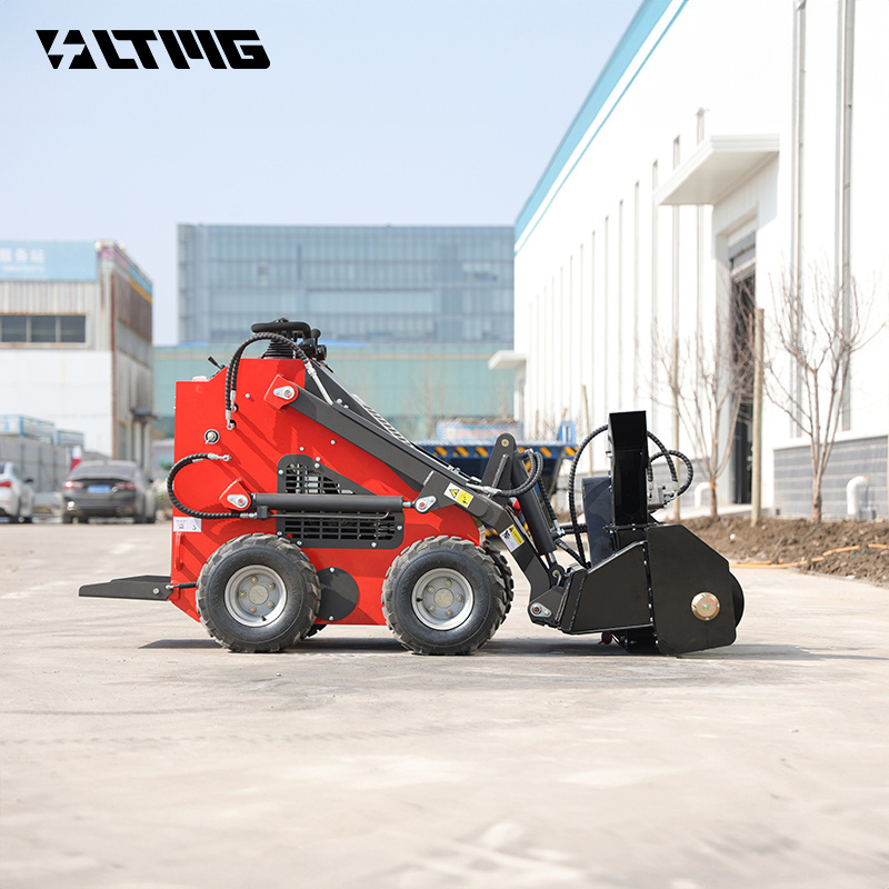 LTMG loader Optional attachments with mulcher trencher rock saw sweeper snow blower 260kg wheel track skid steer loader