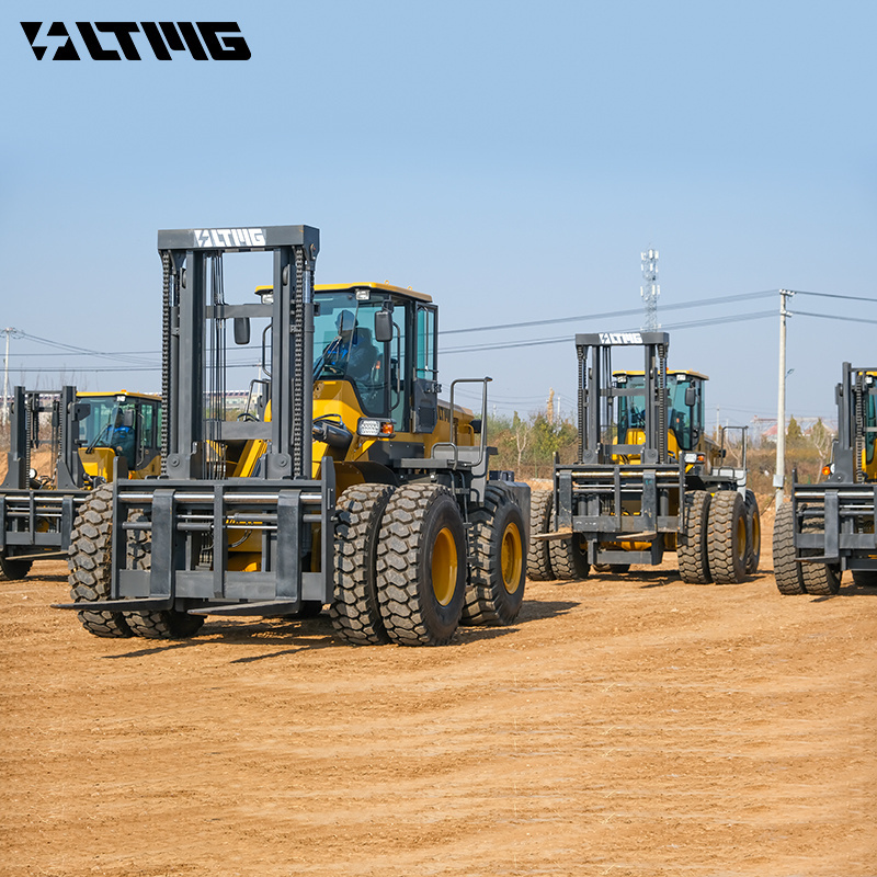 LTMG Heavy Loading Lifting Machine 12 ton 15 ton 20 ton Articulated Diesel Forklifts Rough Terrain Forklift