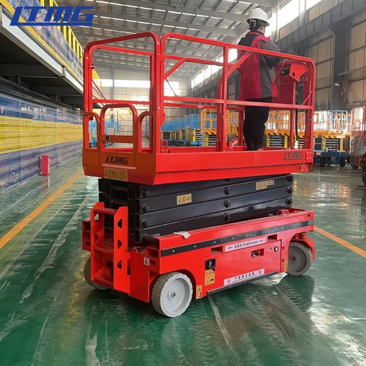 LTMG hydraulic articulated boom lift 10m 12m  200kg 320kg 450kg electric scissor lift platform with track