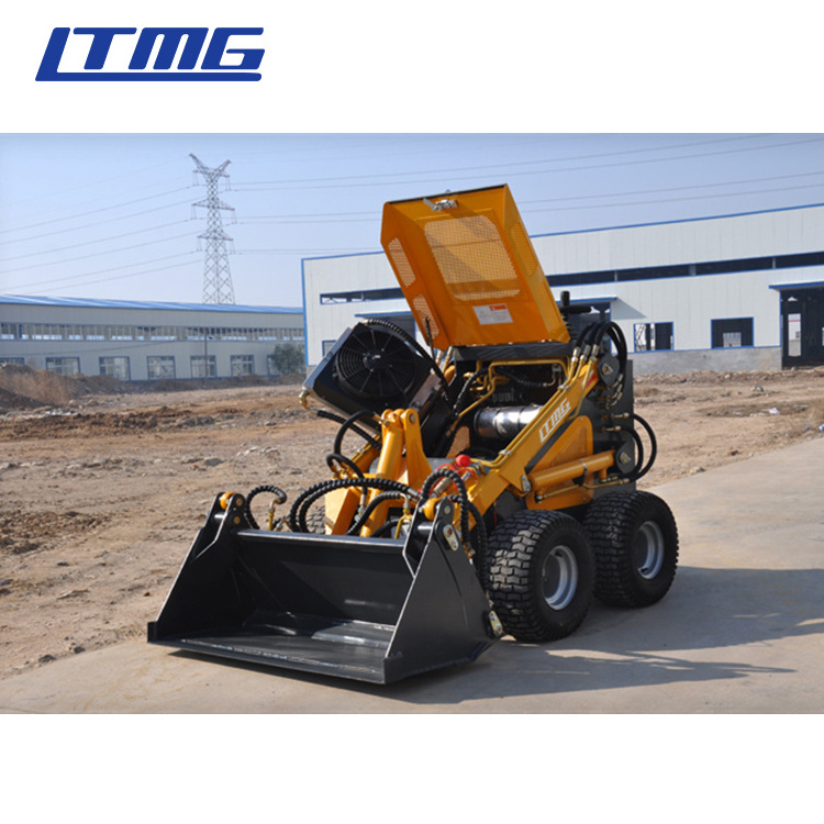 China self loader truck 200kg HY380 mini skid steer loader with optional attachments ce approval