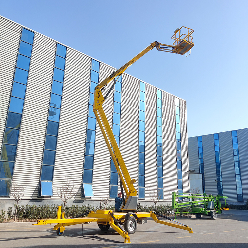 LTMG Aerial work towable articulated telescopic boom lift cherry picker hydraulic lift for sale