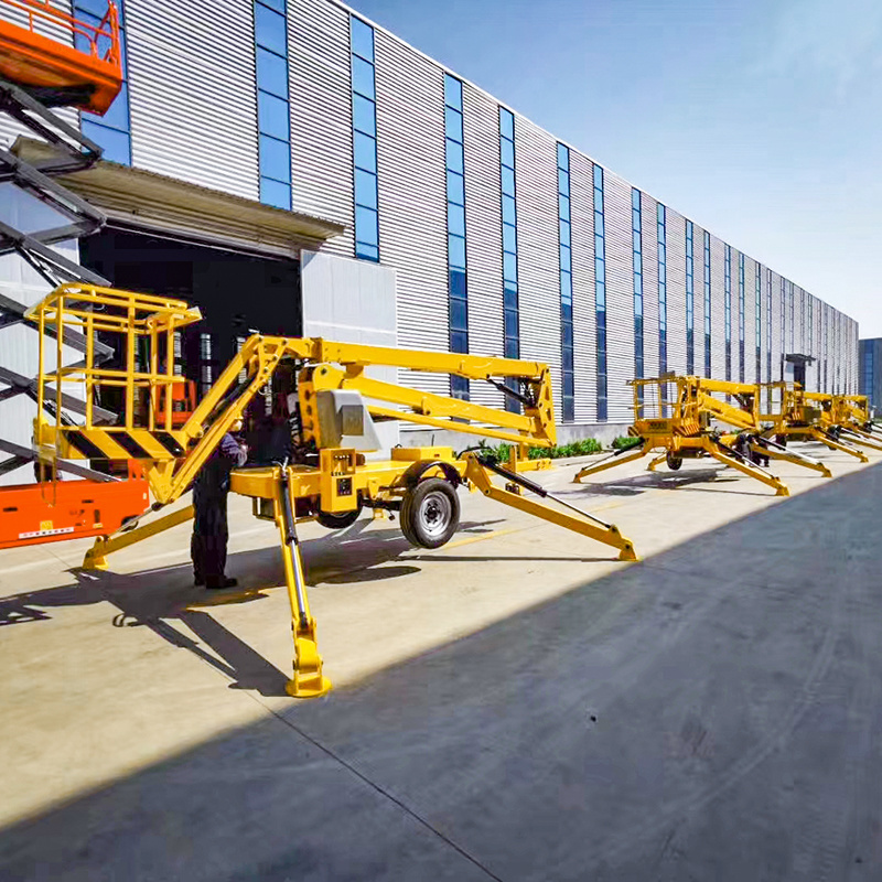 LTMG Aerial work towable articulated telescopic boom lift cherry picker hydraulic lift for sale