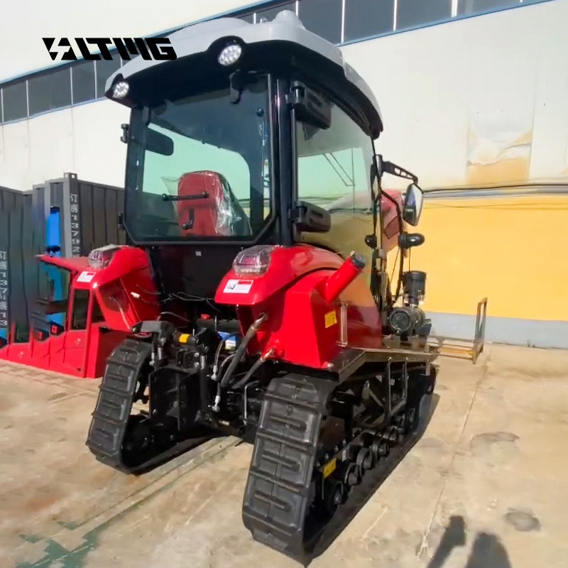 China Brand New Agricultural Machinery Small 50HP Diesel Crawler Tractor with Front Loader Bucket Optional