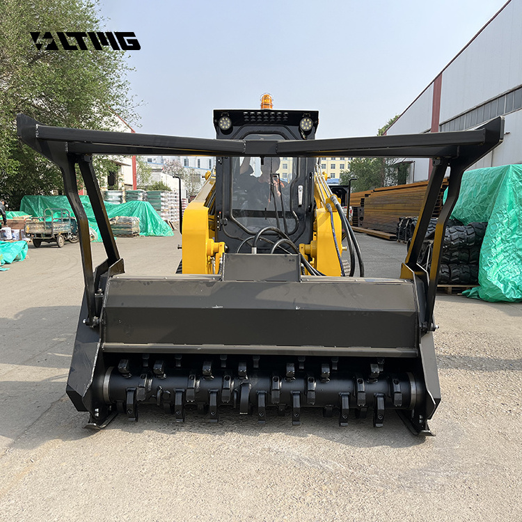 Chinese mini skid loader crawler agriculture and forestry 380kg 700kg 1050kg 1200kg 1500kg skid teer loader with Forest Mulcher