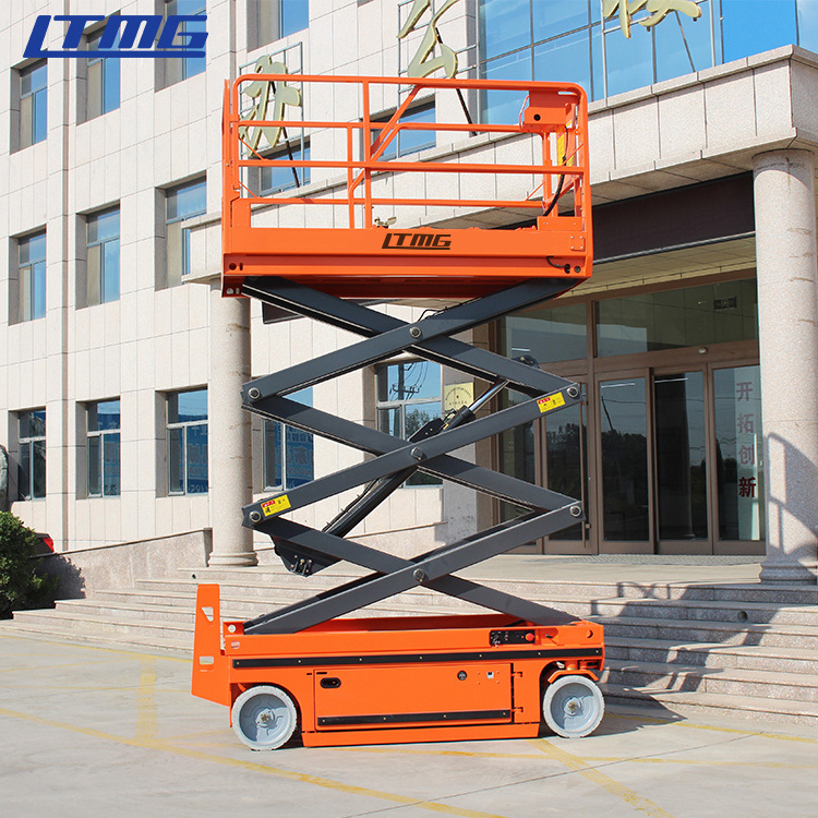 Mini self propelled work platform electric hydraulic scissor lift platform with 10m 12m 14m articulating lifts