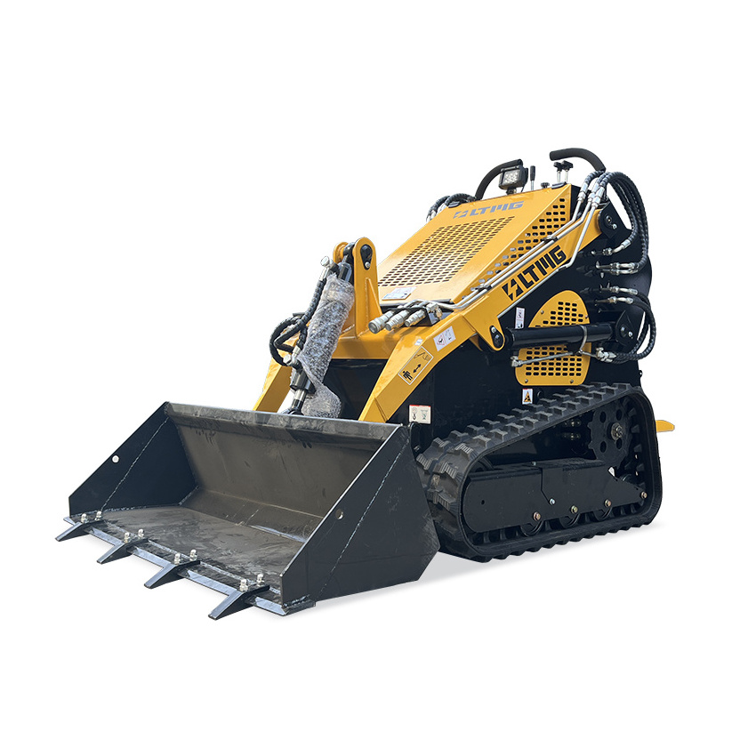 Earthmoving machinery construction skid steer loader tracks 260kg 300kg mini skid steer loader for different attachment