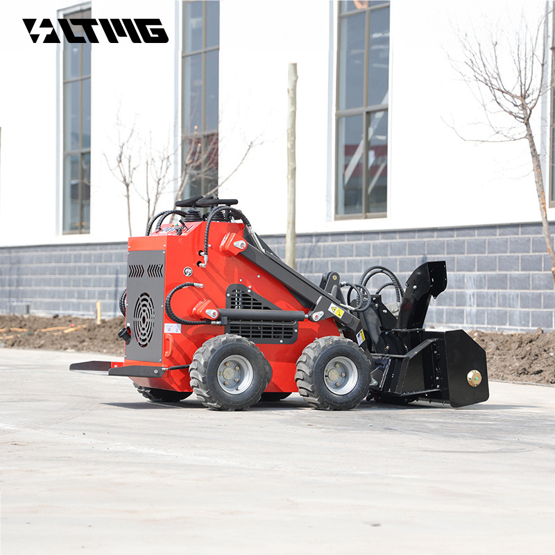 LTMG loader Optional attachments with mulcher trencher rock saw sweeper snow blower 260kg wheel track skid steer loader