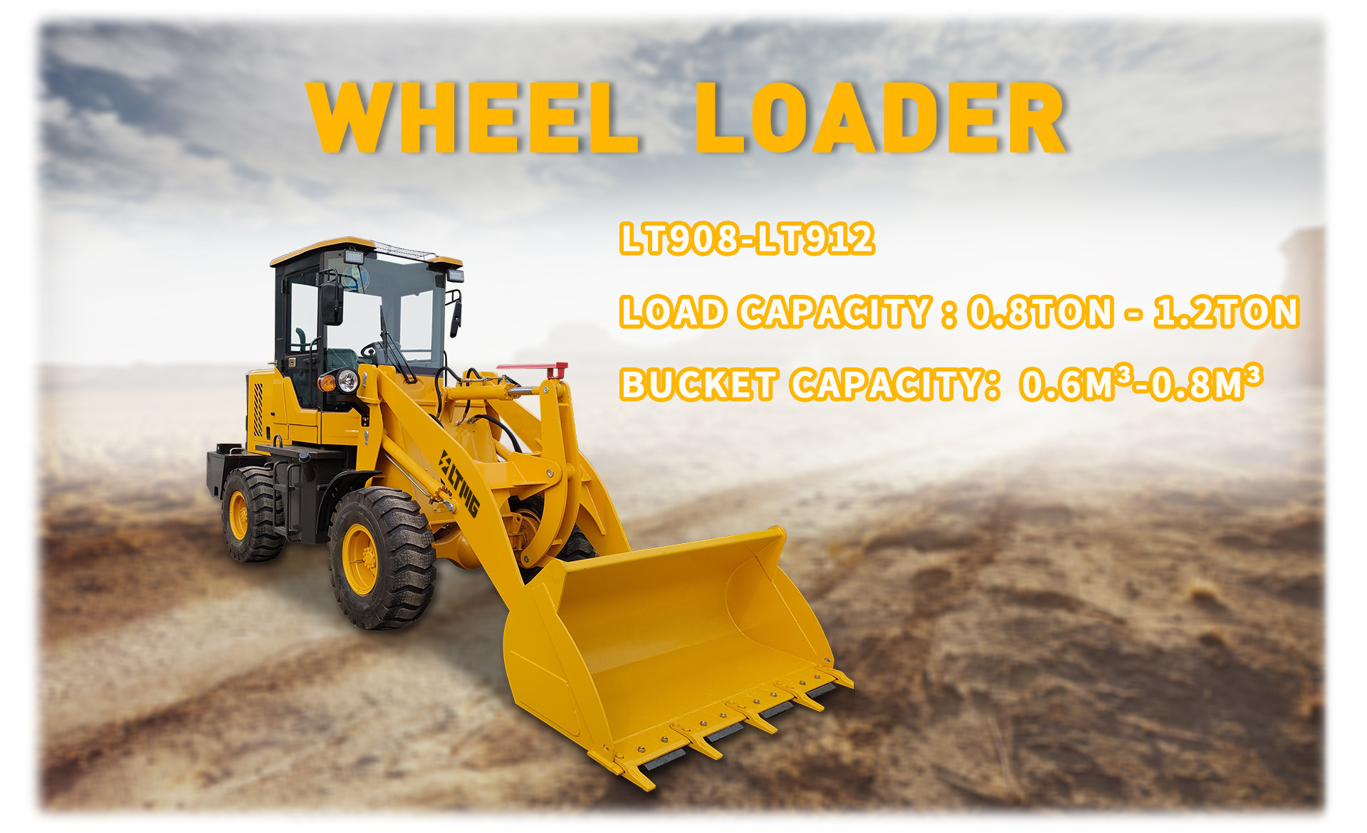 LTMG in stock European warehouse mini cargador frontal 0.8 ton 1 ton 1.5 ton front loader wheeled loader