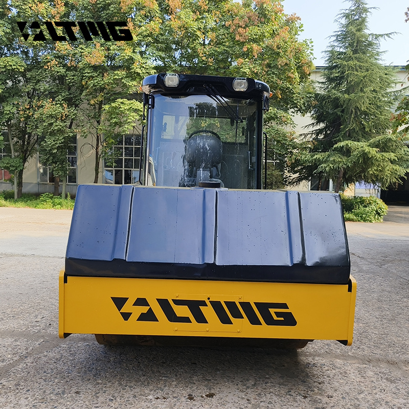 LTMG Vibratory Compactor Machine 10T Single Drum Machine with Cabin 8T 14T Road Roller with Reliable Motor