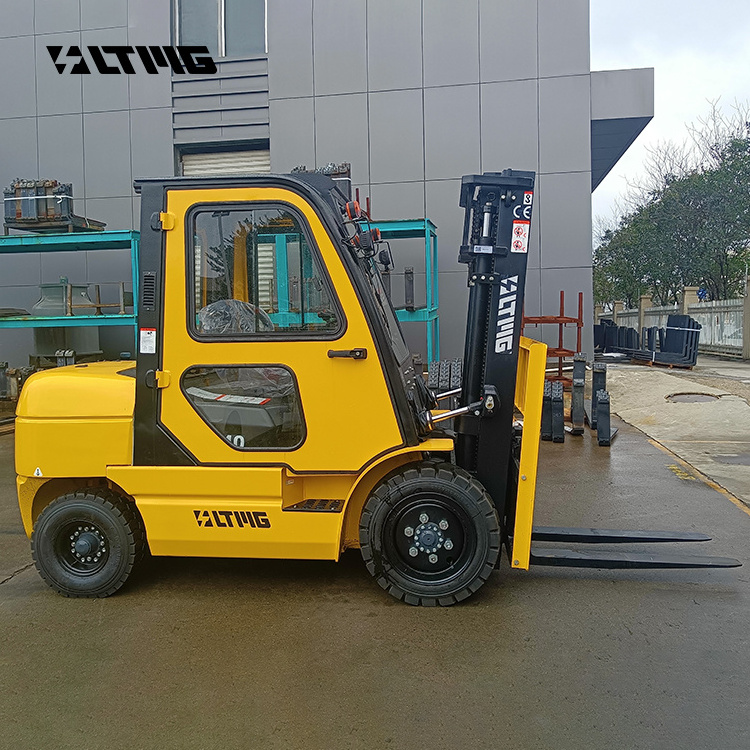 LTMG 2024 wheel forklift 3 ton 5 ton 7 ton load capacity diesel forklift with enclosed cabin