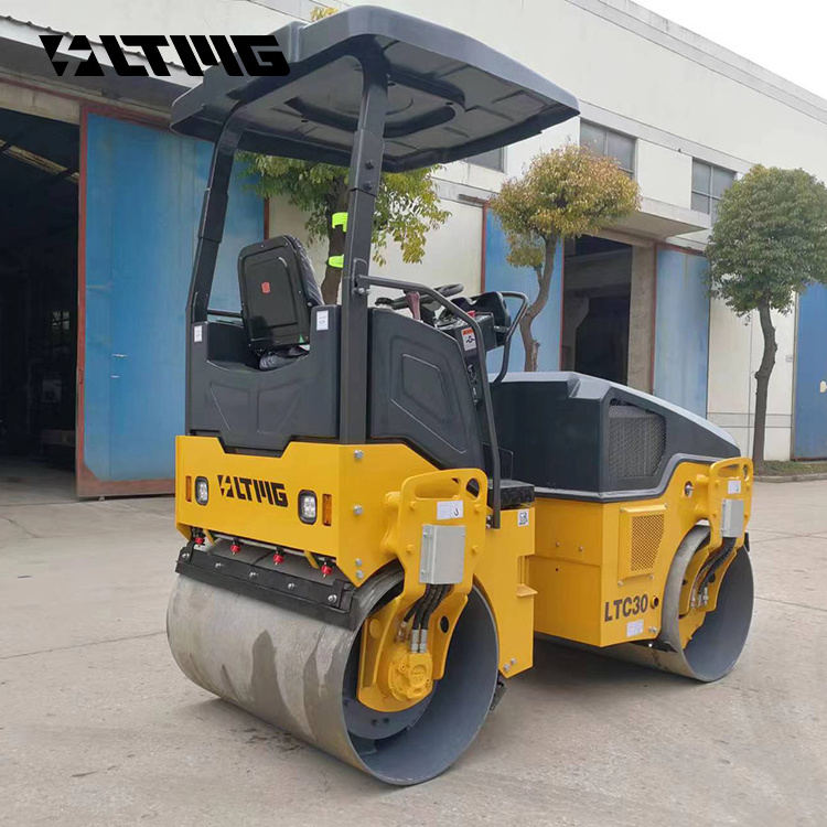 LTMG road construction machinery  Mini double drum vibratory asphalt road roller compactor 1 ton 2 ton 3 ton Road Roller price