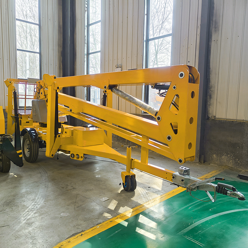 LTMG Aerial work towable articulated telescopic boom lift cherry picker hydraulic lift for sale