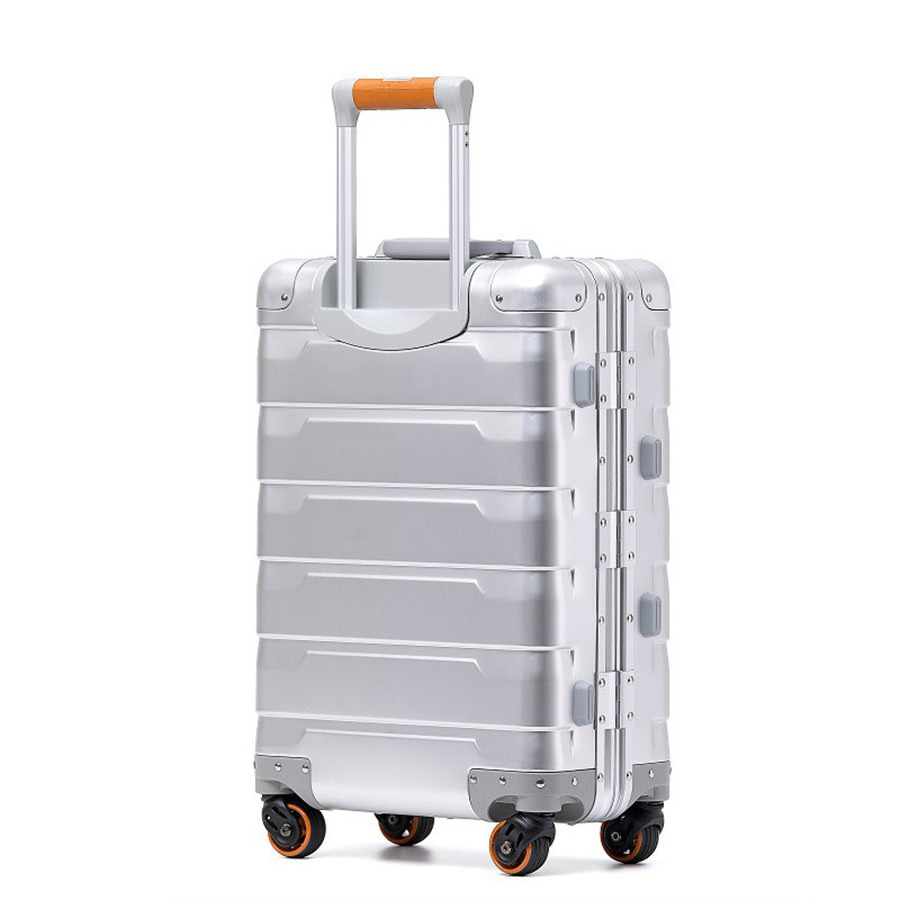 New Style Universal Wheels Aluminum Magnesium Alloy Trolley Box for Men and Women 20 Inch Metal Luggage Aluminum Frame Suitcase