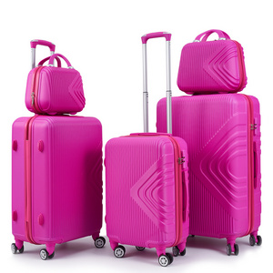 Customized Luggage Set with Wheels 5PCS Travel Bags Trolley Case valise de voyage Koffer ABS Suitcase